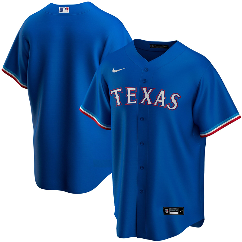 MLB Youth Texas Rangers Nike Royal Alternate 2020 Replica Team Jersey 